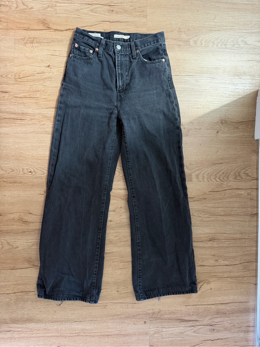 LEVIS Wide Leg Black Jeans